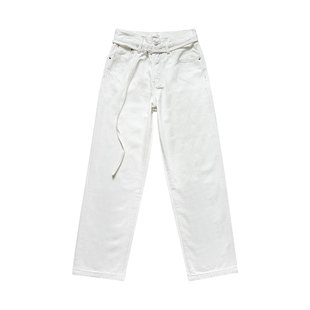 LUNA“万搭牛”row秋冬灰白牛仔宽松直筒百搭牛仔裤