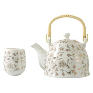 送竹托 景德镇陶瓷茶具套装家用整套现代简约茶壶茶杯大号提梁壶