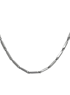 不掉色钛钢钛钢菱形链男项链