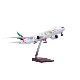 带灯47cm阿联酋777客机飞机模型仿真摆件礼物摆件收藏品Emirates