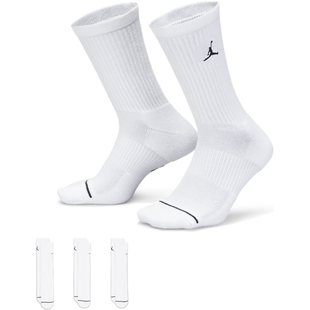 耐克乔丹速干中筒运动袜(3双)夏季透气缓震针织刺绣JORDAN DX9632