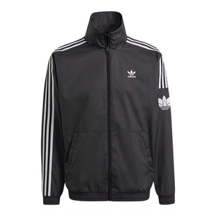 阿迪达斯三叶草外套男春季新款梭织防风衣篮球复古美式立领夹克男