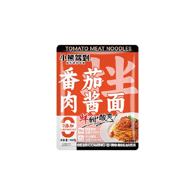 小熊驾到番茄肉酱面160g×1袋