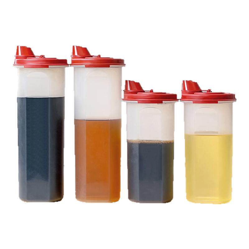 特百惠油壶厨房家用密封塑料食品级加厚pp酱油醋调料瓶套装