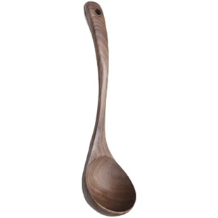 黑胡桃木勺家用木铲饭铲胡桃木大汤勺大号木锅铲斜铲小号木饭铲