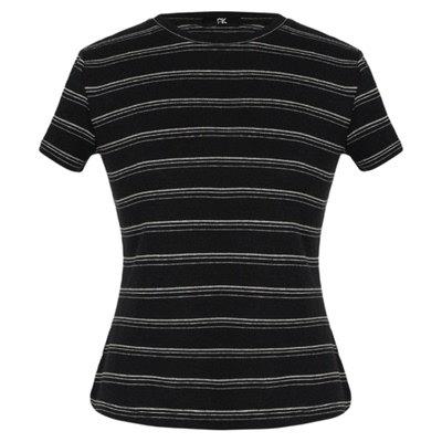 SEEKSIMPLE 汉麻天丝色织条纹 透气正肩短袖T恤