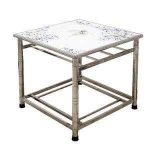 家用双杆不锈钢烤火桌子SUS304冬季电取暖桌折叠组装正方形新款桌