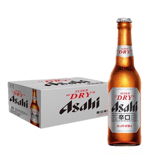 朝日辛口啤酒 整箱330ml/630ml瓶装 正品日式超爽生啤 玻璃瓶拉格