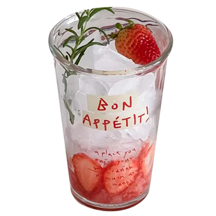 Endless stars博主同款bon appetit字母玻璃杯咖啡杯水杯耐高温