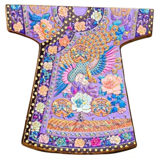 清代皇后凤袍北京故宫博物馆文创徽章胸针精致时尚配饰设计感小众