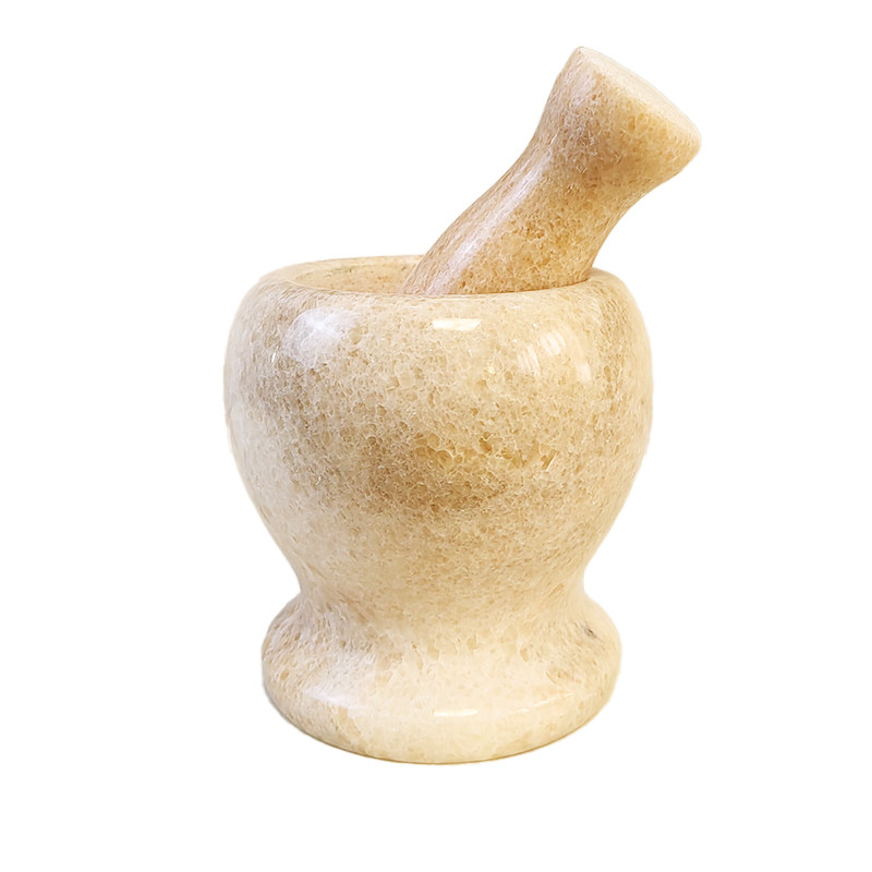 天然石头捣蒜器捣药大理石蒜臼子