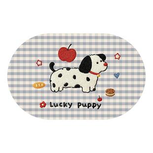 2026卡通新款仿亚麻浴室地垫吸水速干卫生间门口防滑脚垫家用地毯