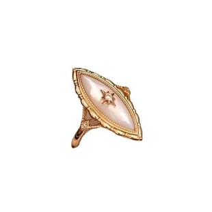 星辰之眼|白贝母戒指女士S925银法式复古高颜值开口指环生日礼物