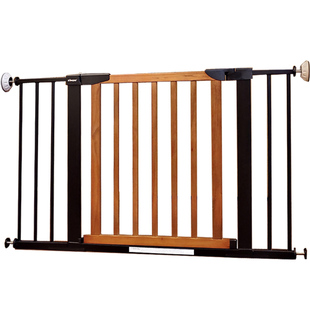 加粗实木多色免打孔安全门栏婴儿童宠物狗楼梯护栏加长围栏栅栏