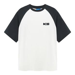 【朱正廷同款】ics丨iconslab插肩袖字母印花短袖T恤男女夏款情侣