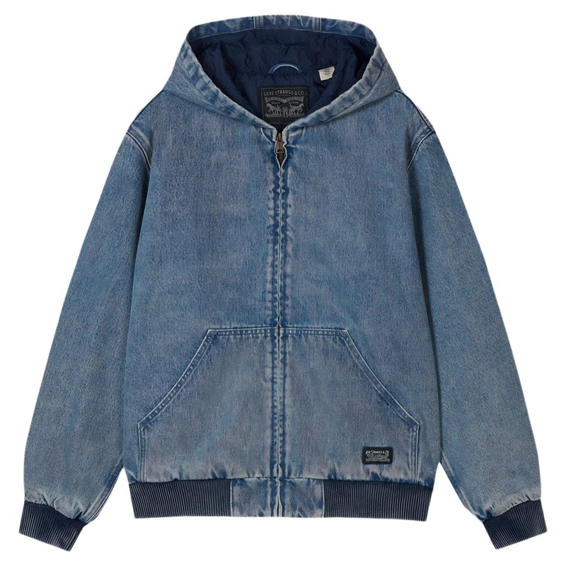 Levi's李维斯情侣同款美式复古休闲宽松水洗牛仔夹克棉服厚外套