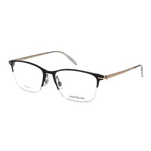 万宝龙Montblanc钛合金镜腿矩形半框细框光学眼镜框镜架MB0284OA