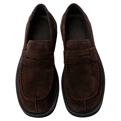 老钱风乐福鞋男复古一脚蹬德比鞋