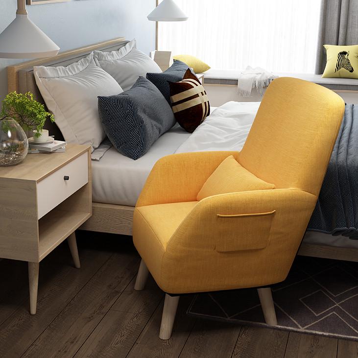 懒人沙发阳台靠背椅卧室单人小沙发哺乳喂奶椅儿童椅可拆洗休闲椅