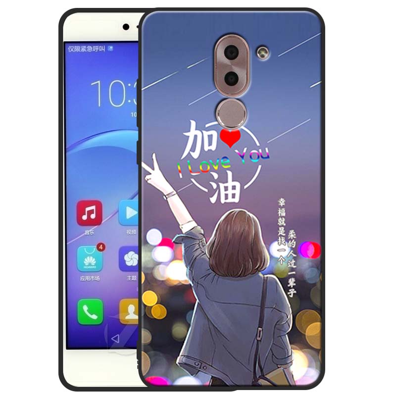 华为荣耀畅玩6x手机壳6X外套软BLN-AL10卡通磨砂外壳防摔保护套