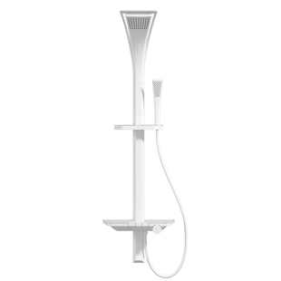 德国希格尼白色枪灰置物淋浴花洒套装浴室卫生间家用沐浴花洒淋雨