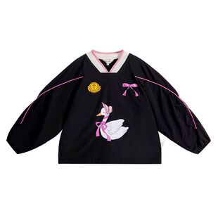 pocoblush原创设计天鹅丝带运动衣上衣女童春夏透气休闲户外套装