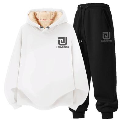 卫衣男款加厚冬季青少年运动套装