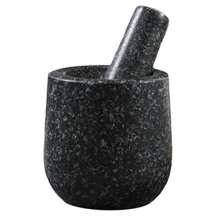 天然家用捣蒜器石头蒜臼子捣药罐研磨器大号石臼子夹蒜厨具剥蒜器