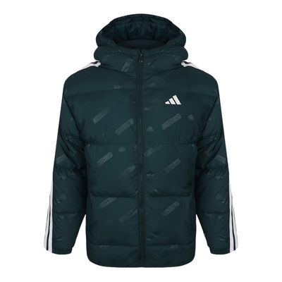 adidas阿迪达斯冬季新款三条纹保暖连帽运动男大童羽绒服 KC5921