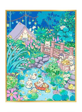 夏夜森林小动物2026新款5d钻石画