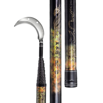 皇禾炮龙5碳素割草竿抄网杆10米