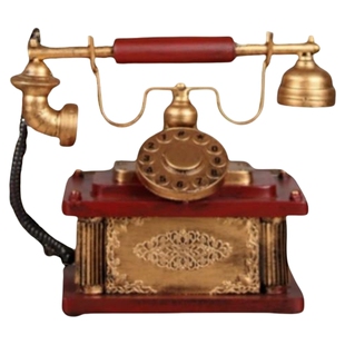 民国老式电话机摆件上海老物件仿真道具复古怀旧古董转盘座机模型