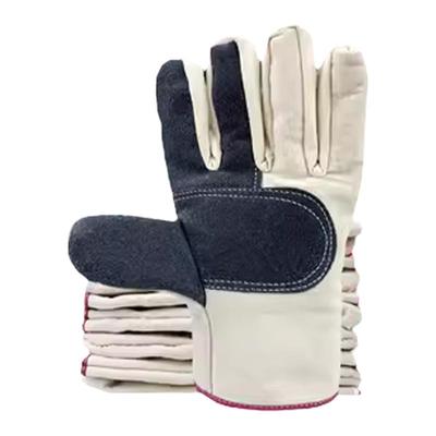 帆布手套劳保耐磨工作四皮加厚款