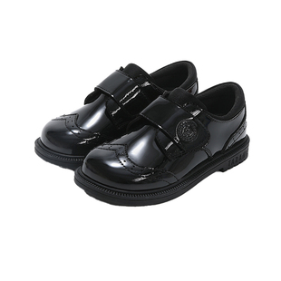 泰兰尼斯春秋新款meta儿童软底黑皮鞋女童单鞋公主英伦风演出皮鞋