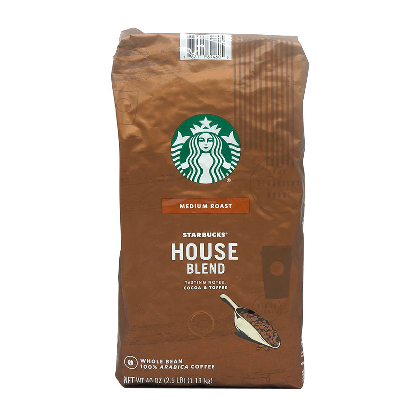 美国starbucks星巴克咖啡豆中度House阿拉比卡早餐法式重度907G