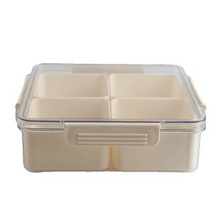 舍里果盘家用茶几零食盘带盖干果盘糖果盒密封结婚喜庆分格瓜子盘