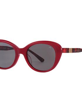 【江疏影同款】PORTS墨镜红色复古猫眼圆框太阳镜PSF23607
