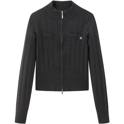 【张婧仪同款】太平鸟年秋款双开拉链开衫女A1EDE3420*