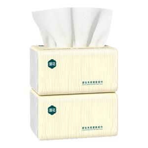 小蛮熊漫花2包抽纸洗脸两用加大加厚不掉毛家用实惠装擦脸洁面巾