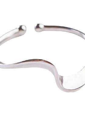 小众设计波浪可调节戒指女