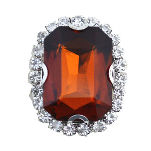 【纯装饰平底可缝不过扣眼】闪亮玻璃水钻长方钻扣毛衣外套扣包邮