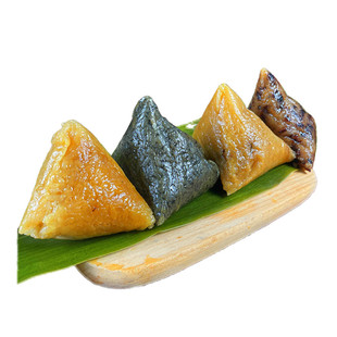 广西河池宜州三角粽端午特产板栗鲜肉粽草木灰水蛋黄黑糯米农家粽