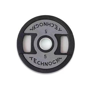 泰诺健款PU杠铃片健身房商用家用包胶大孔5cm男哑铃片奥杆手抓片