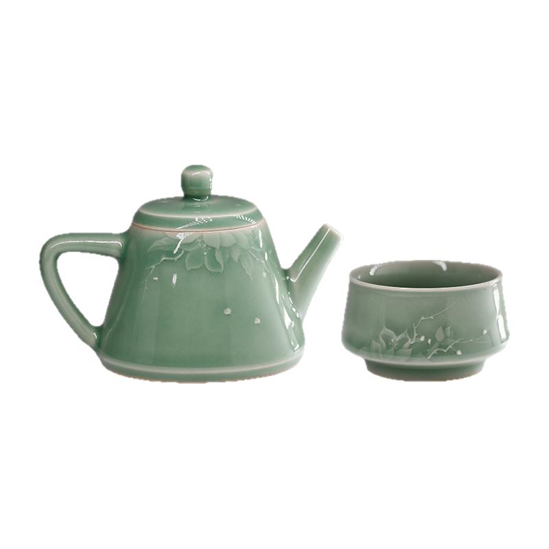 朵云轩茶具青瓷茶具玉兰樱花