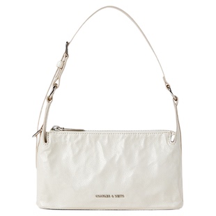 [新年礼物]CHARLES&KEITH秋冬CK2-80160183褶皱油蜡皮腋下小方包