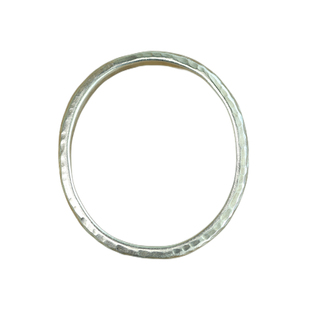 【素】熙素锤纹贵妃镯纯手工银手镯女定制订做999足银实心手饰