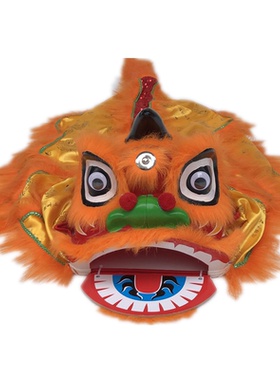 儿童醒狮佛山狮鼓小牛皮鼓舞狮子小鼓小狮子头套装幼儿锣鼓玩具