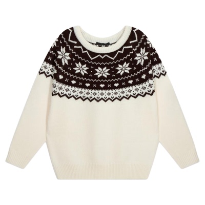 Heatherich毛衣女2025冬季新款红色费尔岛潮流温柔针织衫603665