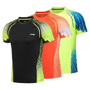 李宁特价清仓秋冬羽毛球服网球服短袖t恤女速干透气运动上衣男款
