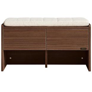 政府补贴全友家居胡桃木色鞋柜家用门口收纳柜一体靠墙新中式家具